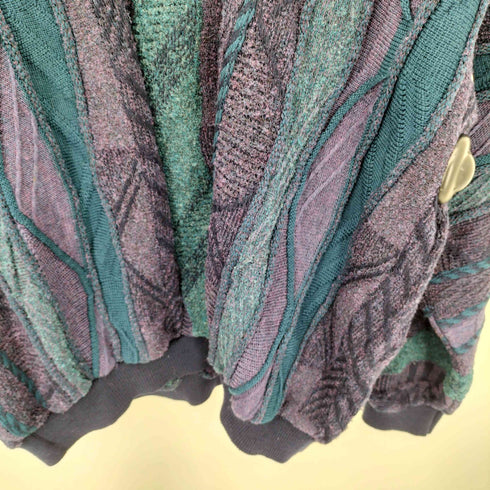 ツンドラ tundra 90s カナダ製 総柄 クルーネック 3Dニット メンズ import:XL